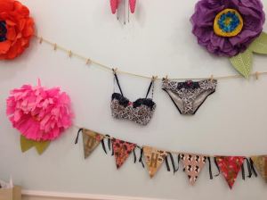 Carrie's Shower Lingerie Wall